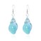 QIAOLEHUI Bohemian Hawaii Seashell Earrings Resin Seashell Drop Dangle Earrings for Women Blue