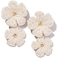 FANCY SHINY Raffia Flower Earrings Statement Boho Drop Earrings Chunky Gold Dangle Trendy Cute Floral Jewelry Summer Beach Vacation Outfits for WomenIvory