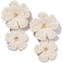 FANCY SHINY Raffia Flower Earrings Statement Boho Drop Earrings Chunky Gold Dangle Trendy Cute Floral Jewelry Summer Beach Vacation Outfits for WomenIvory