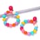 CEALXHENY Rattan Earrings Rattan Ball Hoop Dangle Earrings for Women Handmade Bohemia Earrings Braid Straw Wicker Raffia Earring Summer Beach Accessory Gifts Rainbow
