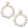CEALXHENY Rattan Earrings Rattan Ball Hoop Dangle Earrings for Women Handmade Bohemia Earrings Braid Straw Wicker Raffia Earring Summer Beach Accessory Gifts White