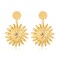 RAUCHBE Gold Sun Earrings for Women Vintage Boho Earrings Hammered Dangle Earrings Summer Tropical Jewelry