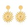 RAUCHBE Gold Sun Earrings for Women Vintage Boho Earrings Hammered Dangle Earrings Summer Tropical Jewelry