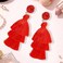 Rave Envy Red Tassel Earrings for Women Colorful Layered Tassle Dangle Drop Earrings