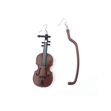 Yocoyee Retro Violin Dangle Earrings Music Instrument Art Artist Violinist Earrings