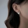 Aktully Rhinestone Bow Ribbon Earrings Red Ball Pearl Dangle Drop Stud Earrings for Women Christmas Gifts