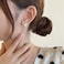 Aktully Rhinestone Bow Ribbon Earrings Red Ball Pearl Dangle Drop Stud Earrings for Women Christmas Gifts