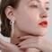 LAKIYOYO Rhinestones Bow Drop Earrings for Women Silver Crystal Bowknot Tassels Statement Earrings Lightweight Shiny Bar Earrings Set Jewelrystyle 2