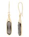 ROBERT LEE Robert Lee Morris Set In Stone Faceted Stone Long Drop Earrings Black Gold