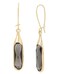 ROBERT LEE Robert Lee Morris Set In Stone Faceted Stone Long Drop Earrings Black Gold