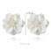 Rrdaily Boho Acrylic Pearl Flower Stud Earrings for Women White Exaggeration Camellia Drop Earrings Sweet Resin Flower Dangle Earrings Jewelry Gift White