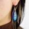 SELOVO Blue Earrings for Women Stone Dangle Drop Earrings Statement Earrings Dark BlueGold Color Hook