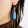 SELOVO Blue Earrings for Women Stone Dangle Drop Earrings Statement Earrings Dark BlueGold Color Hook