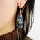 SELOVO Boho Earrings for Women Stone Dangle Earrings Blue Statement Earrings Silver Tone