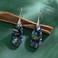 SELOVO Boho Earrings for Women Stone Dangle Earrings Blue Statement Earrings Silver Tone