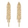 SELOVO Crystal Chandelier Tassel Chain Dangle Earrings Gold Tone