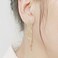 SELOVO Crystal Chandelier Tassel Chain Dangle Earrings Gold Tone