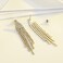 SELOVO Crystal Chandelier Tassel Chain Dangle Earrings Gold Tone