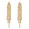 SELOVO Crystal Chandelier Tassel Chain Dangle Earrings Gold Tone