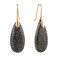 SELOVO Dangle Drop Teardrop Earrings for Women Black Stone Statement Earrings Gold Tone