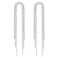 SELOVO Long Tassel Liner Statement Earrings Crystal Bridal Wedding Rhinestone Dangle Dangling Earrings Silver Tone