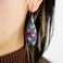 SELOVO Vintage Style Teardrop Stone Dangle Earrings Blue Purple Earrings for Women Silver Tone
