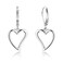 ALEXCRAFT Silver Heart Dangle Earrings for Women Trendy Openwork Silver Heart Drop Hypoallergenic Love Heart Dangle Leverback Earings