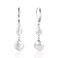 LANCHARMED Silver Pearl Dangle Earrings for Women 925 Sterling Silver Double Pearl Drop Earrings Hypoallergenic Leverback Baroque Irregular Pearls Earring