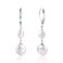 LANCHARMED Silver Pearl Dangle Earrings for Women 925 Sterling Silver Double Pearl Drop Earrings Hypoallergenic Leverback Baroque Irregular Pearls Earring
