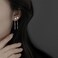 ONBRIG Silver Threader Earrings for Women Cute Star Dangle Silver Chain Earrings Minimalist Jewelry Korean Earrings Silver2