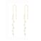 SLUYNZ 925 Sterling Silver Sparkling CZ Droplet Dangle Earrings for Women Teens Elegant Long Dangling Earrings Threader Tassel CGold Plated
