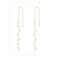 SLUYNZ 925 Sterling Silver Sparkling CZ Droplet Dangle Earrings for Women Teens Elegant Long Dangling Earrings Threader Tassel CGold Plated