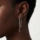 SLUYNZ Solid 925 Sterling Silver Bar Dangle Earrings for Women Minimalist Dangle Earrings Threader Chain ASilver