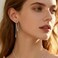 SLUYNZ Solid 925 Sterling Silver Bar Dangle Earrings for Women Minimalist Dangle Earrings Threader Chain ASilver