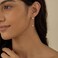 SLUYNZ Sterling Silver CZ Star Dangle Earrings for Women Teens Long Dangle Earrings Threader Tassel CRose Gold