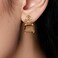 Elaximn Small Hypoallergenic Brown Crystal Dangle Earrings for Women Fashionable Amber Drops Ideal for Sensitive Ears