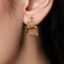 Elaximn Small Hypoallergenic Brown Crystal Dangle Earrings for Women Fashionable Amber Drops Ideal for Sensitive Ears