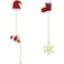 Kokoma Snowflake Santa Claus Threader Tassel Earrings for Women Sterling Silver Pins Red Crystal CZ Stock Christmas Hat Dangle Drop Christmas Tree Earring Studs Xmas Party GiftsSnowflake