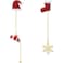 Kokoma Snowflake Santa Claus Threader Tassel Earrings for Women Sterling Silver Pins Red Crystal CZ Stock Christmas Hat Dangle Drop Christmas Tree Earring Studs Xmas Party GiftsSnowflake