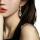 Sonateomber Light Blue Crystal Birthstone Drop Dangle Earrings for Women Sparkly Elegant Gemstone Teardrop Dangly Gold Leverback Small Hoop Infinity Wedding Prom Jewelry Gift