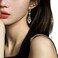 Sonateomber Light Blue Crystal Birthstone Drop Dangle Earrings for Women Sparkly Elegant Gemstone Teardrop Dangly Gold Leverback Small Hoop Infinity Wedding Prom Jewelry Gift