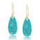 Sriomu Natural Healing Stone Fishhoop Dangle Drop Earrings Statement Gold silver earrings