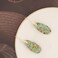 Sriomu Natural Healing Stone Fishhoop Dangle Drop Earrings Statement Gold silver earrings