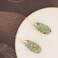 Sriomu Natural Healing Stone Fishhoop Dangle Drop Earrings Statement Gold silver earrings