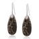 Sriomu Natural Healing Stone Fishhoop Dangle Drop Earrings Statement Gold silver earrings