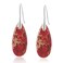 Sriomu Natural Healing Stone Fishhoop Dangle Drop Earrings Statement Gold silver earrings