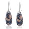 Sriomu Natural Healing Stone Fishhoop Dangle Drop Earrings Statement Gold silver earrings