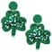 XOCARTIGE St Patricks Day Earrings Beaded Green Leaf Earring for Women Handmade Lucky Shamrock Hat Drop Dangle Earrings Irish Holiday Jewelry Gift Leaf