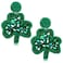 XOCARTIGE St Patricks Day Earrings Beaded Green Leaf Earring for Women Handmade Lucky Shamrock Hat Drop Dangle Earrings Irish Holiday Jewelry Gift Leaf