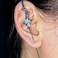 Titayen Star Moon Ear Hooks Earrings for Women Myth Of The Ear Hook Needle Piercing Earring Jewelry